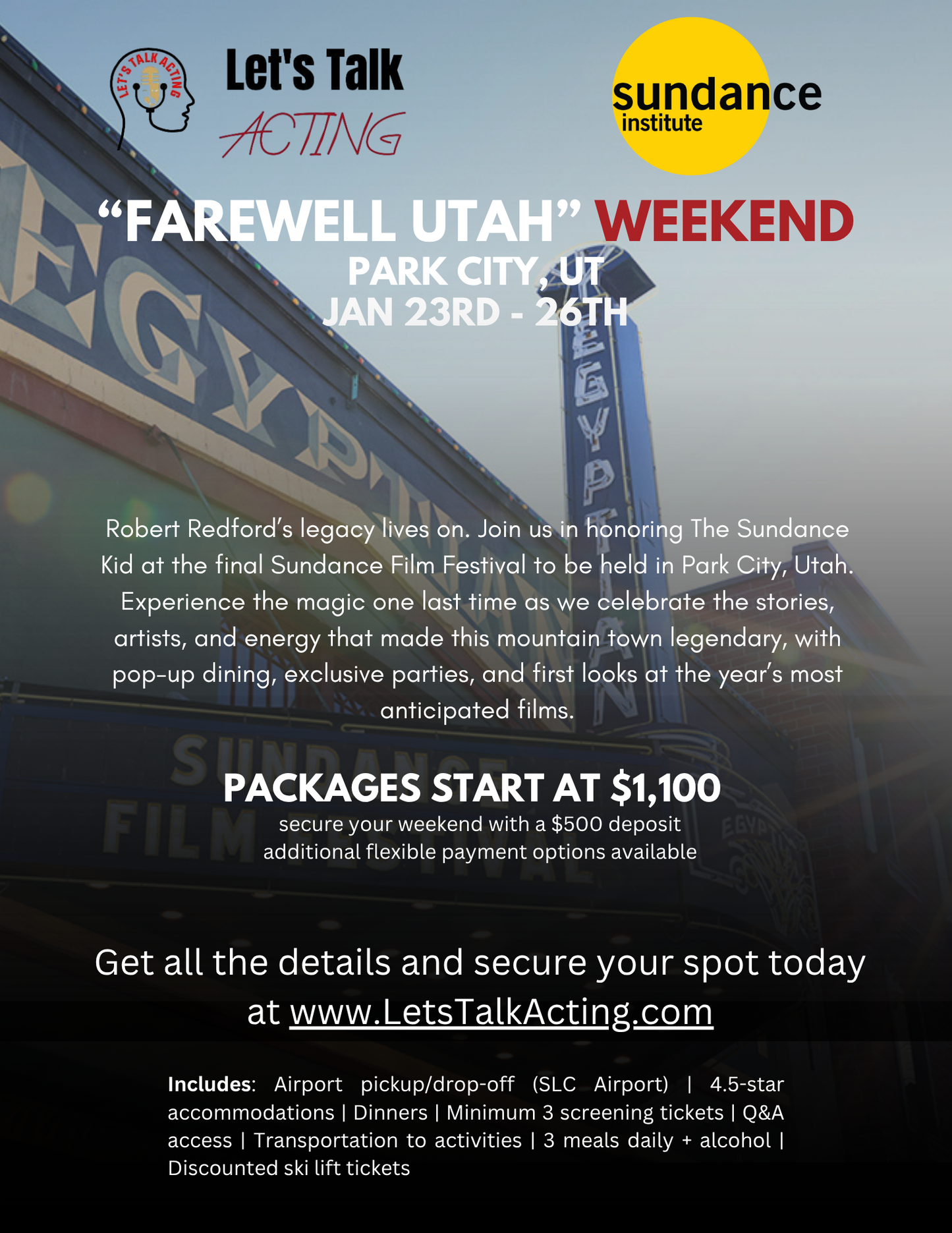 Sundance Solo Room *additional payment options