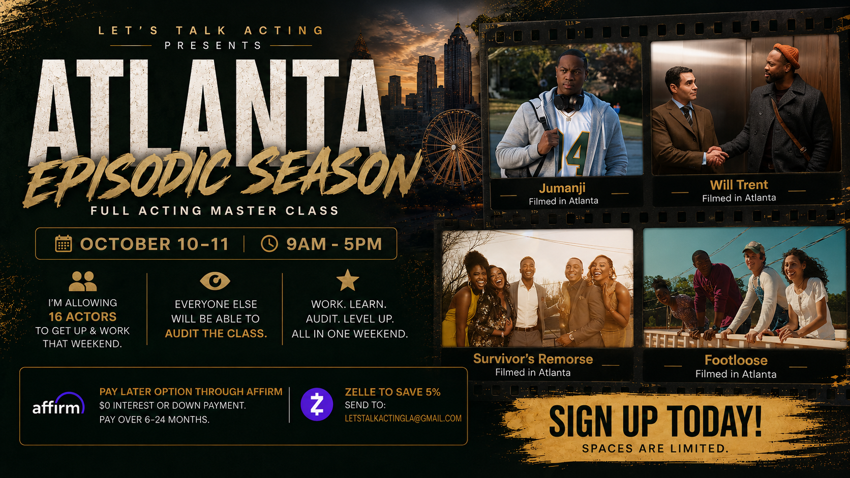 Atlanta Episodics Master Class | Oct 10-11